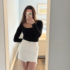 Abercrombie & Fitch Ultra High Rise Denim Skirt